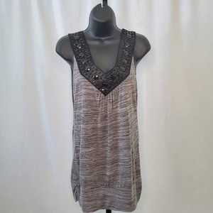Sleeveless Rhinestone decorated top